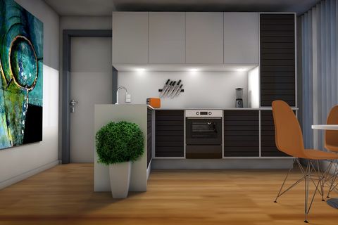 Eine Küche in einer Wohnung